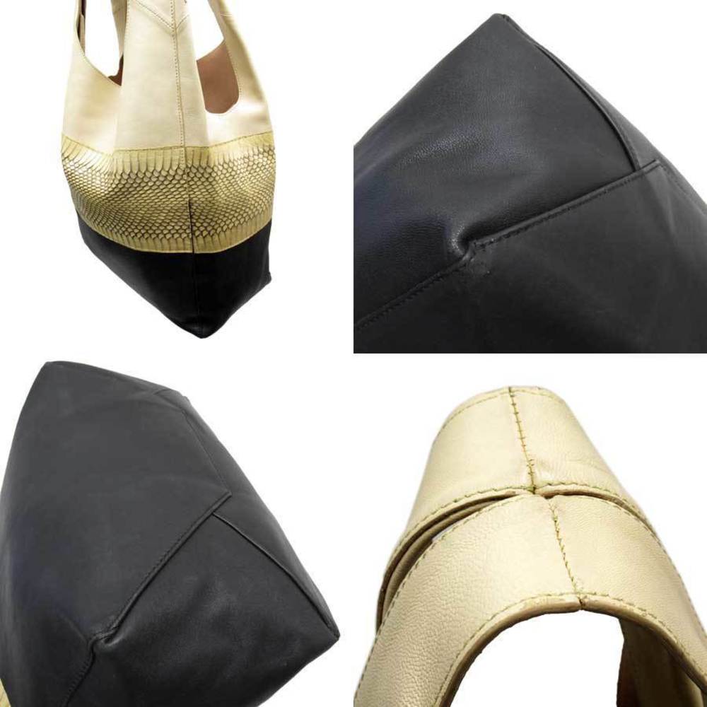 Celine Tote Bag Leather Python White Black - image 2